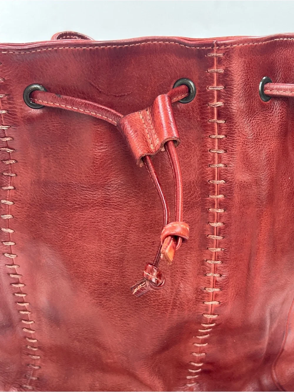 NWT! Bed Stu Eve Bucket Bag Monarch Red